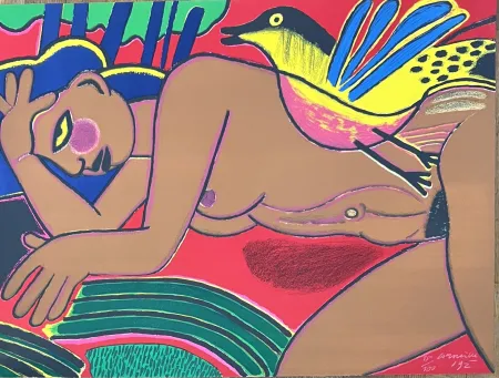 Lithografie Corneille - Lithographie Femme de l'été, 1992