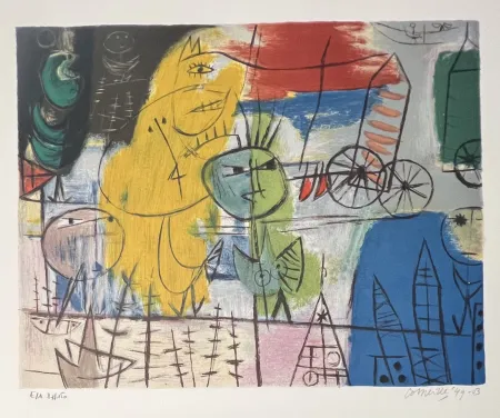 Lithografie Corneille - Lithographie La rue Cobra, 1949 - 2003