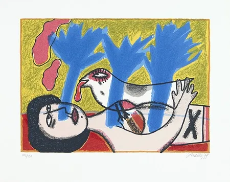 Zeefdruk Corneille - L'oiseau des songes