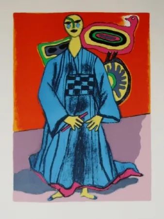 Lithografie Corneille - Mémoire du japon- la magicienne