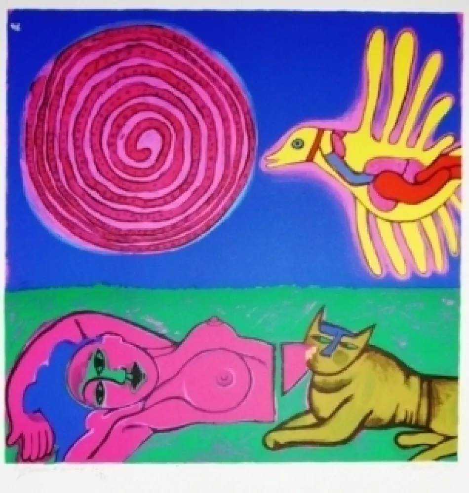 Lithografie Corneille - Nu au Soleil