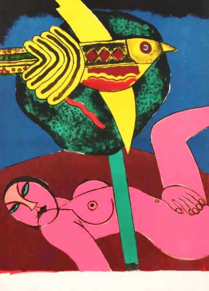 Lithografie Corneille - NUDO ROSA