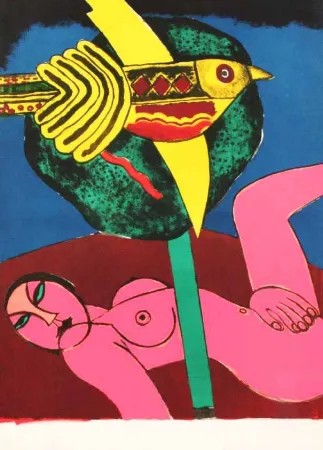 Lithografie Corneille - NUDO ROSA