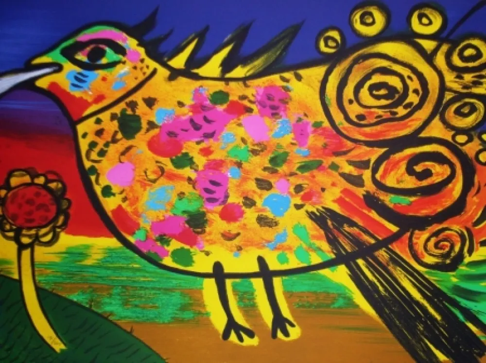 Lithografie Corneille - Oiseau