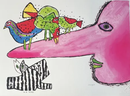 Digitale Print Corneille -  Pinocchio 1973 Tirage numéroté 45 ex AO