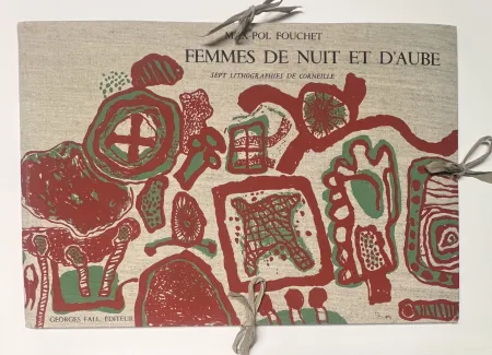 Lithografie Corneille -  Portfolio COMPLET Femme de nuit et d'aube, 1967, sur un poème de Max-Pol Fouchet. Georges Fall éditions, 7 lithos 100ex.