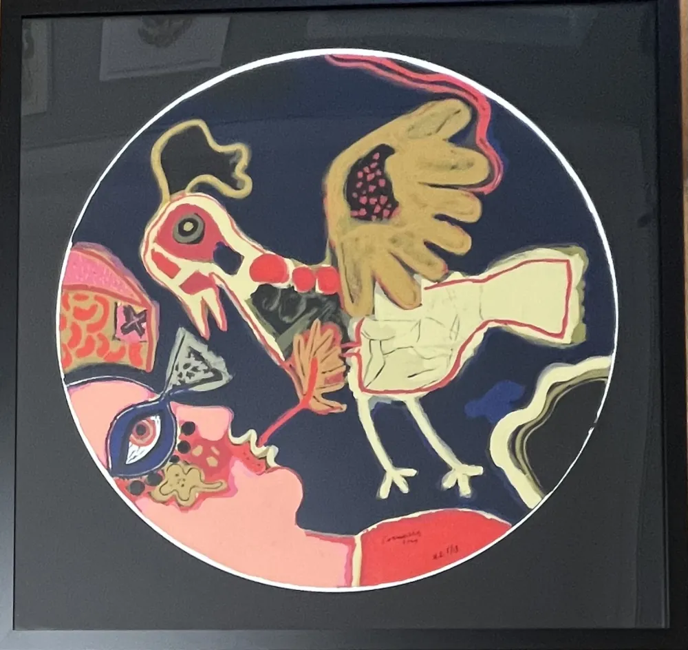 Zeefdruk Corneille - Sérigraphie L'oiseau presque déraisonnable  2009