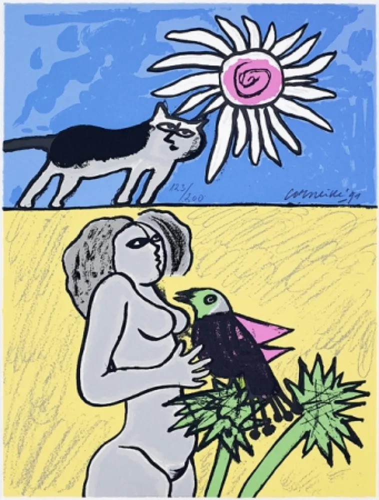 Zeefdruk Corneille - Terre habitée