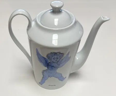 Keramiek Corneille - Théière L'Ange d'après Rubens, en porcelaine de Limoges