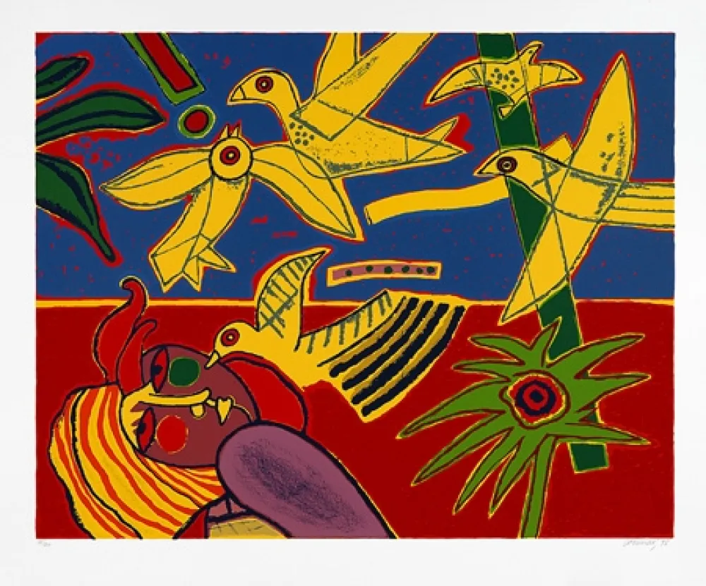 Zeefdruk Corneille - Vol d'oiseaux