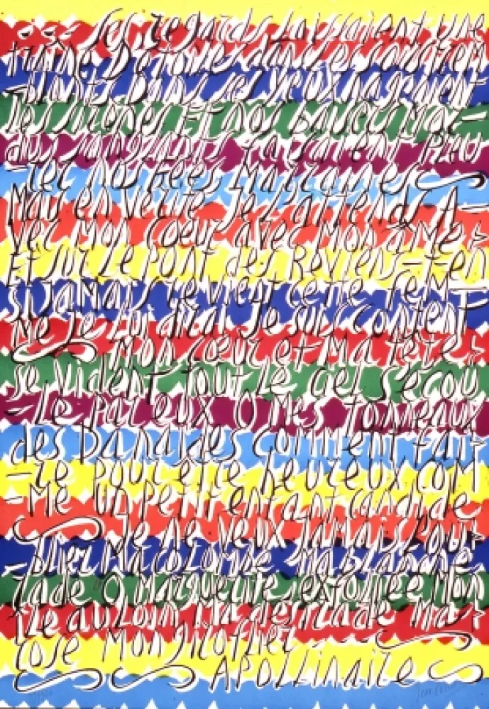 Lithografie Cortot - Placard Apollinaire