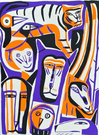 Zeefdruk Corvaisier - ASSEMBLAGE IV