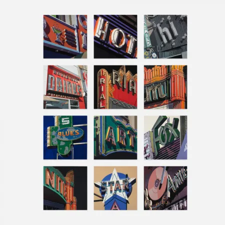 Zeefdruk Cottingham - AMERICAN SIGNS (PORTFOLIO OF 12)