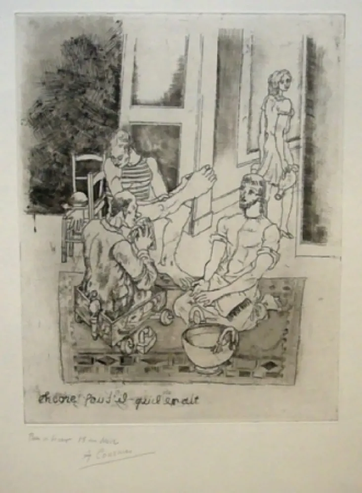 Ets Courmes - Le lavement de pieds II (noir)