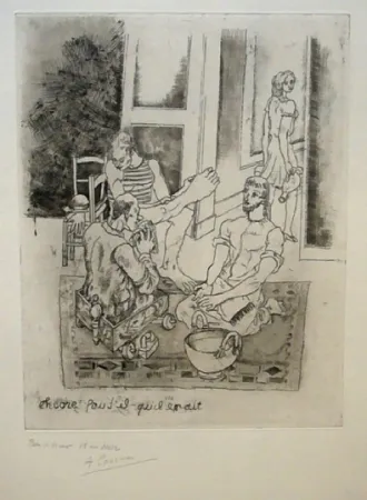 Ets Courmes - Le lavement de pieds II (noir)