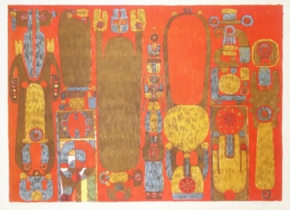 Lithografie Courtin - Jeune reine d'un vieux pays