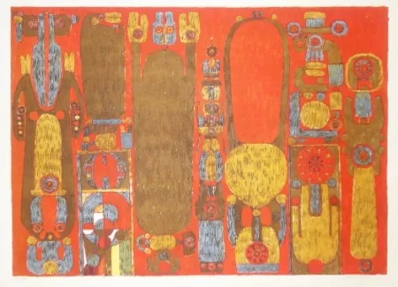 Lithografie Courtin - Jeune reine d'un vieux pays