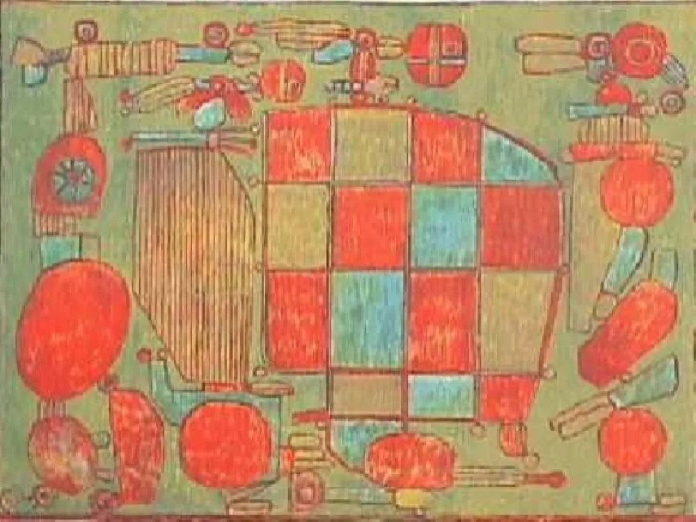 Lithografie Courtin - Parent du coté gauche 