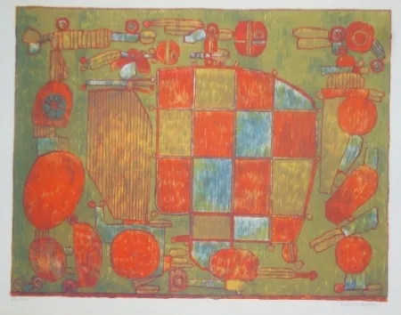 Lithografie Courtin - Parent du côté gauche