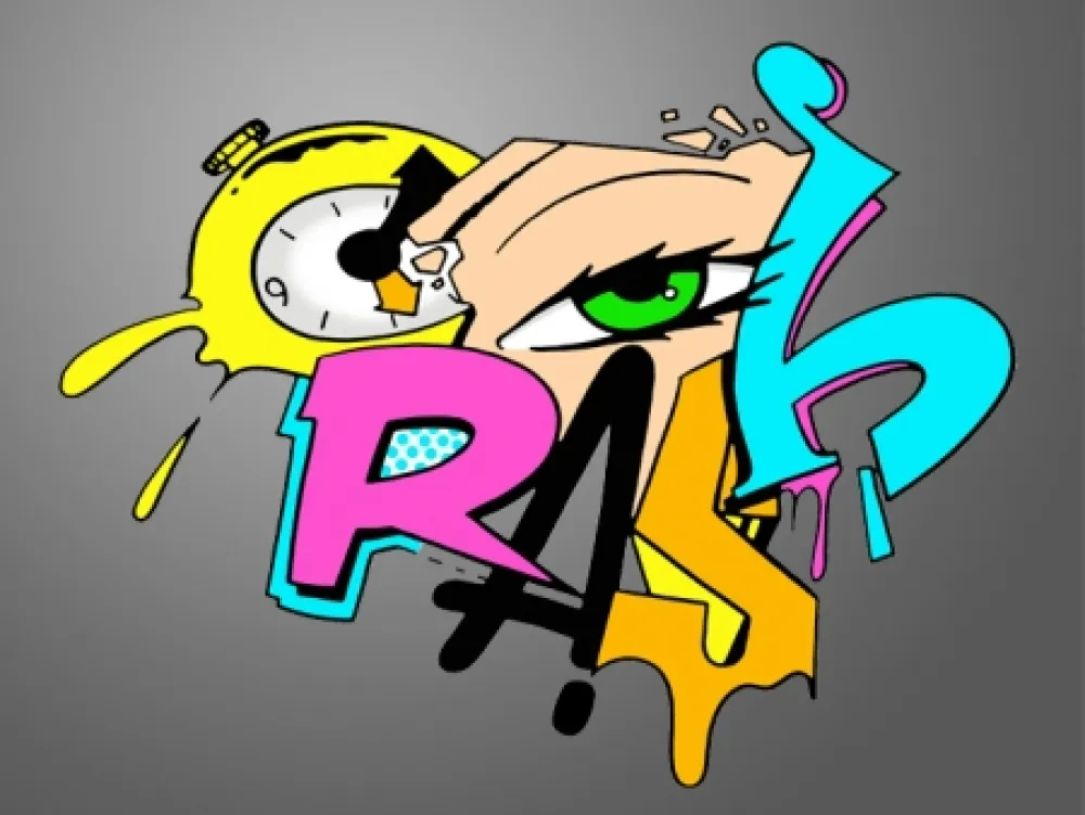 Zeefdruk Crash - Clock 1