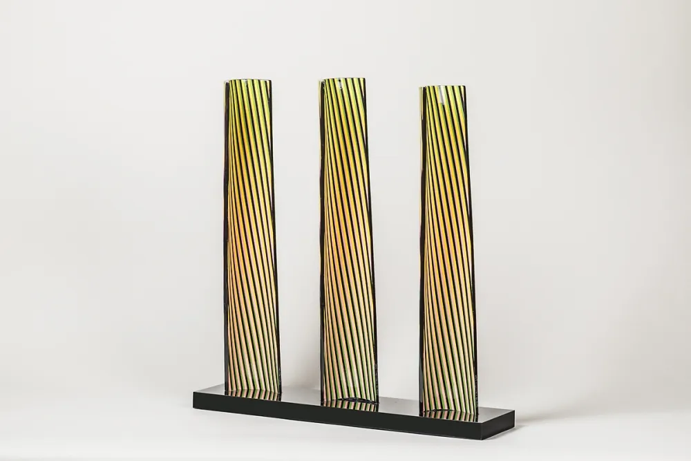 Keramiek Cruz-Diez - Cromovela Tryptich 18