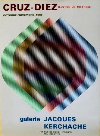 Zeefdruk Cruz-Diez - EXP jACQUES kERCHACHE 1965
