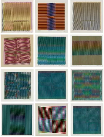 Zeefdruk Cruz-Diez - Grupo de 15 Serigrafías sobre papel 