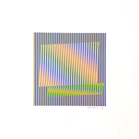 Zeefdruk Cruz-Diez - Induction chromatique