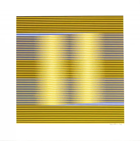 Zeefdruk Cruz-Diez - Induction Chromatique (Blue & Yellow) 