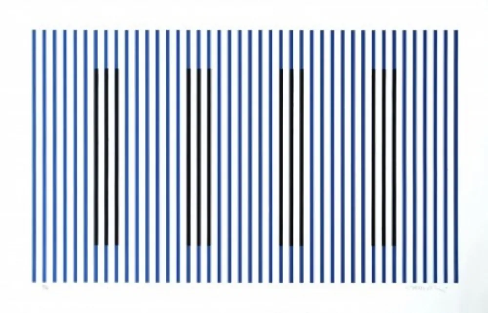 Gravure Cruz-Diez - Induction du Jaune Rioja