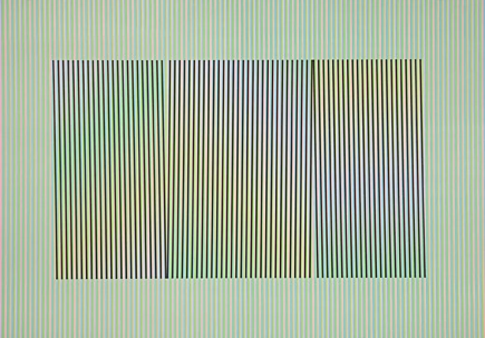 Lithografie Cruz-Diez - Mod. 3 Inducción Cromática a doble frecuencia Toledo