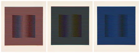 Zeefdruk Cruz-Diez - ORANGE, VERTE y BLEU