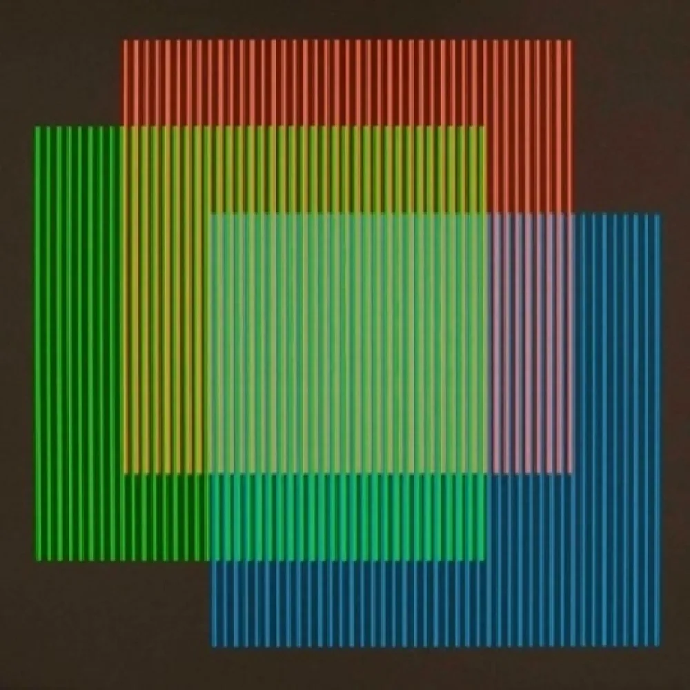 Lithografie Cruz-Diez - Serie Semana - Lunes