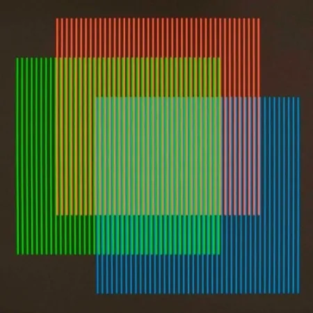 Lithografie Cruz-Diez - Serie semana - Lunes