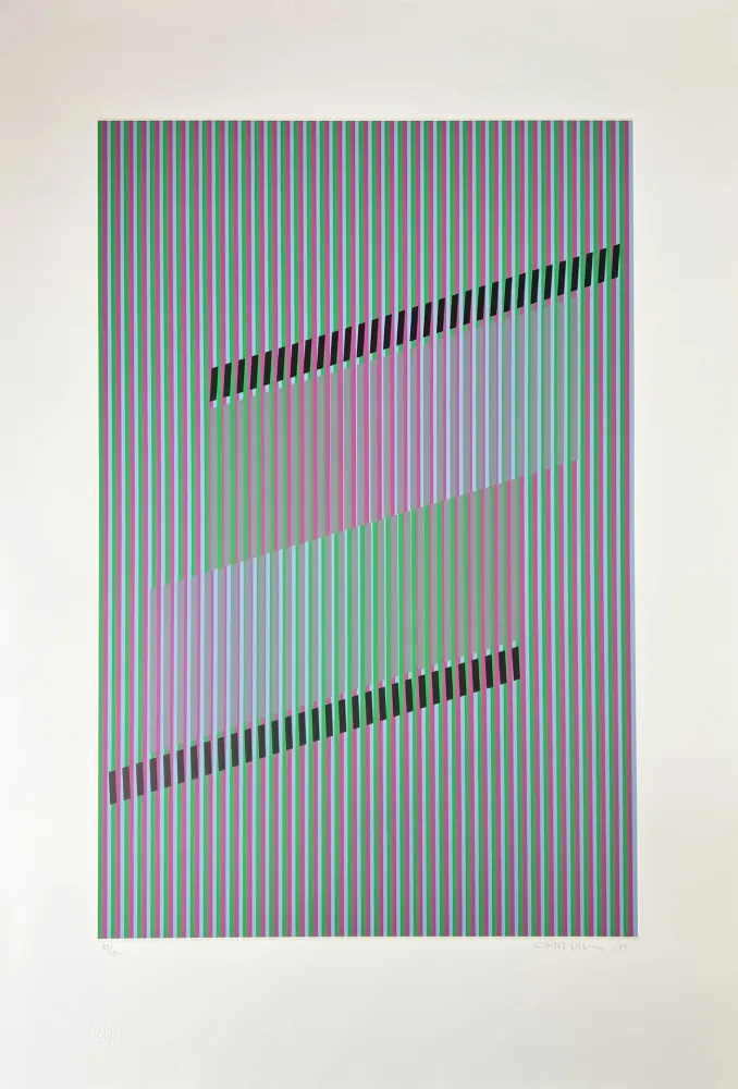 Zeefdruk Cruz-Diez - Untitled