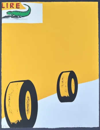 Lithografie Cucchi - Enzo Cucchi (1949) - Lire - Color lithograph on wove paper - 2001