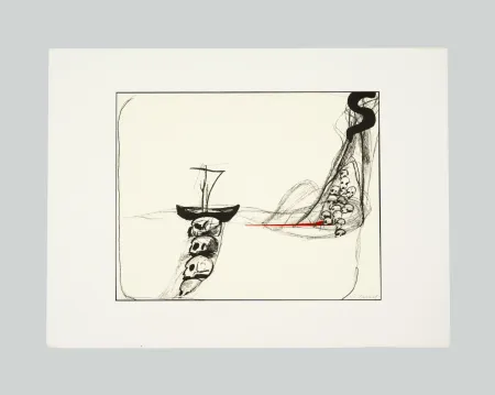 Lithografie Cucchi - Simm' nervusi