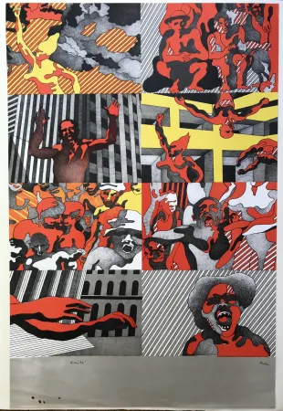 Lithografie Cueco - Grèves et manifestations