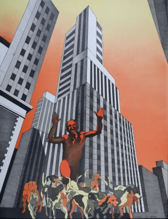 Lithografie Cueco - La Meute, circa 1968 - Hand-signed