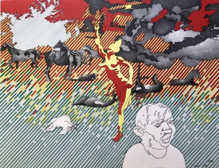 Lithografie Cueco - Nuées