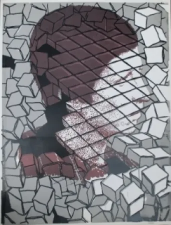 Zeefdruk Cueco - Profil sur pavés