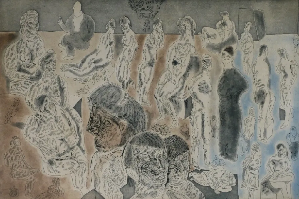 Ets En Aquatint Cuevas - Barrion chino I