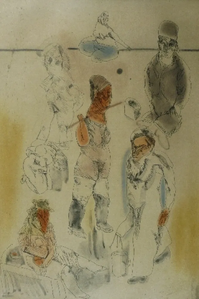 Ets En Aquatint Cuevas - Barrion chino II