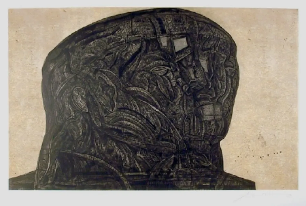 Ets En Aquatint Cuevas - Marquez de Sade from the Intolerance Portfolio