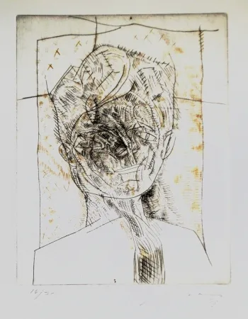Ets En Aquatint Cuevas - Portrait