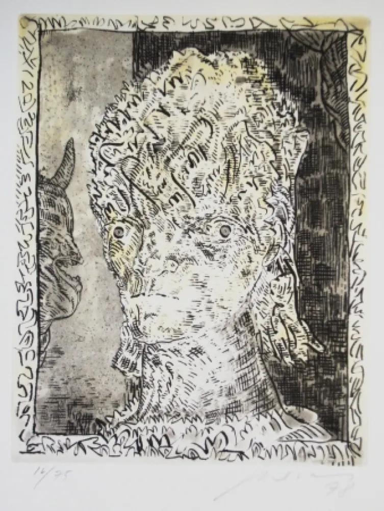 Ets En Aquatint Cuevas - Portrait