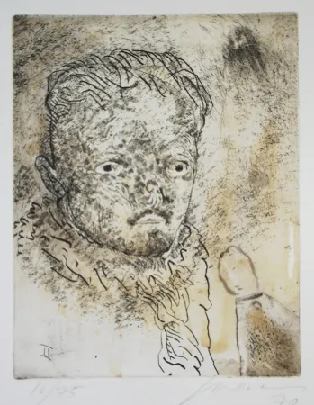 Ets En Aquatint Cuevas - Portrait