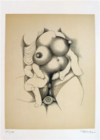 Lithografie Daboval - Les phantasmes de Berthe 4