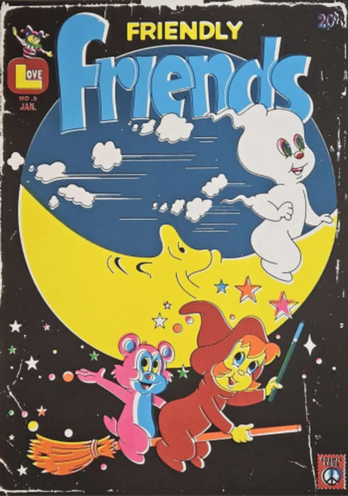 Lithografie Dabs - Friendly friends