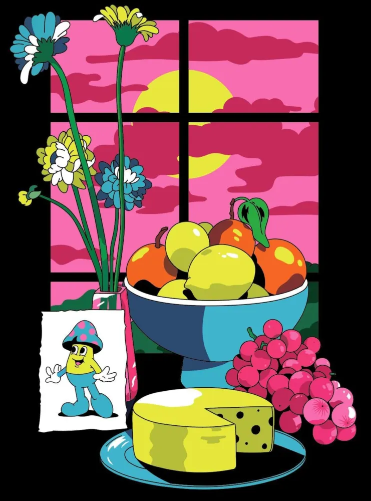 Lithografie Dabs - Moonlit Window